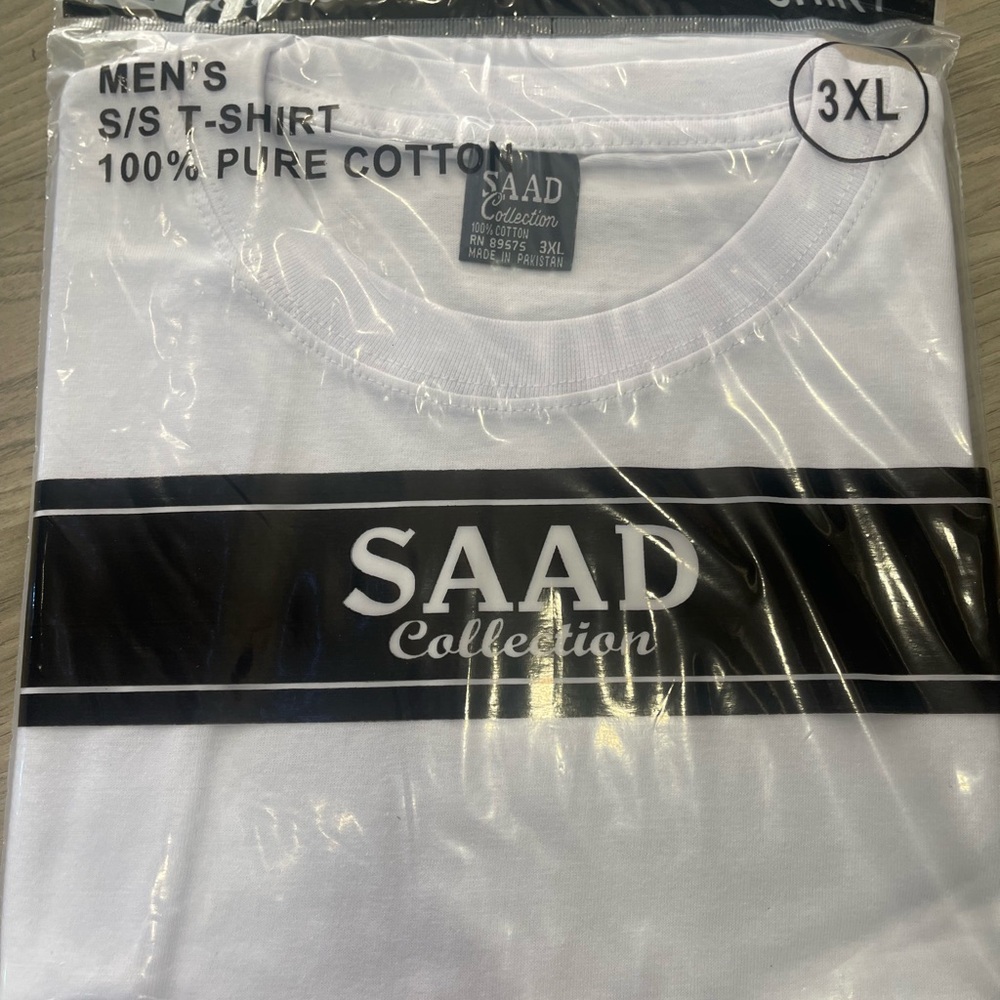 SD Collection Men's White T-Shirt Six pcs